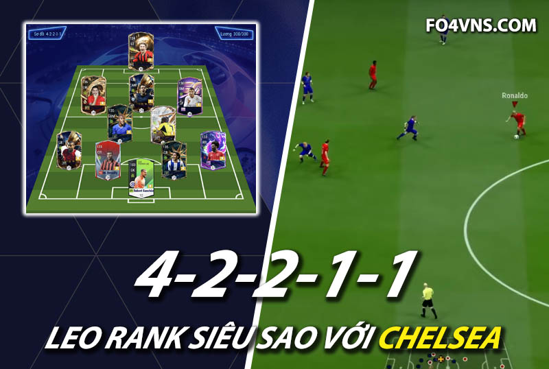 Chiến thuật FC Online : Sơ đồ 42211 với team Chelsea rank siêu sao Hàn