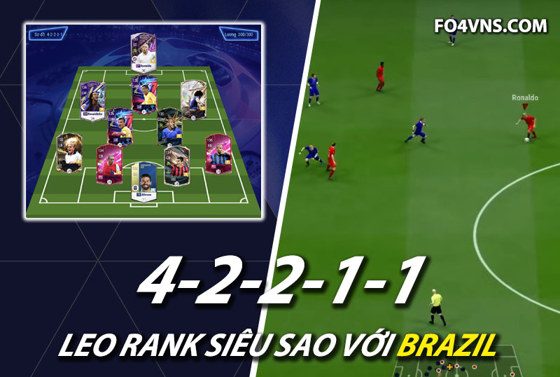 Chiến thuật FC Online : Sơ đồ 42211 với team Brazil rank siêu sao Hàn