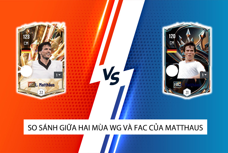 So sánh hai mùa giải WG và FAC của L. Matthaus trong FC Online