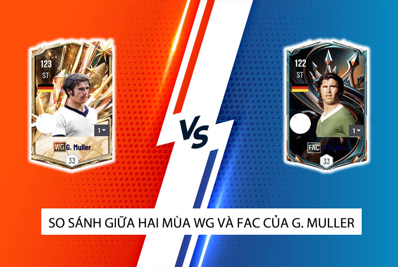 So sánh hai mùa giải WG và FAC của G. Muller trong FC Online