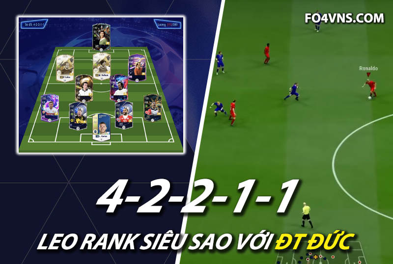 Chiến thuật FC Online : Sơ đồ 42211 team ĐT Đức rank siêu sao Hàn