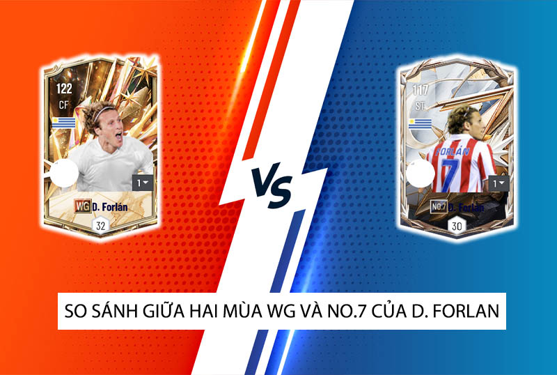 So sánh hai mùa giải WG và NO.7 của D. Forlan trong FC Online