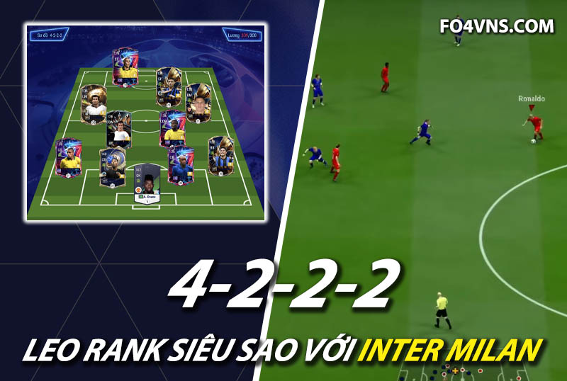 Chiến thuật FC Online : Sơ đồ 4222 team color Inter Milan rank siêu sao Hàn