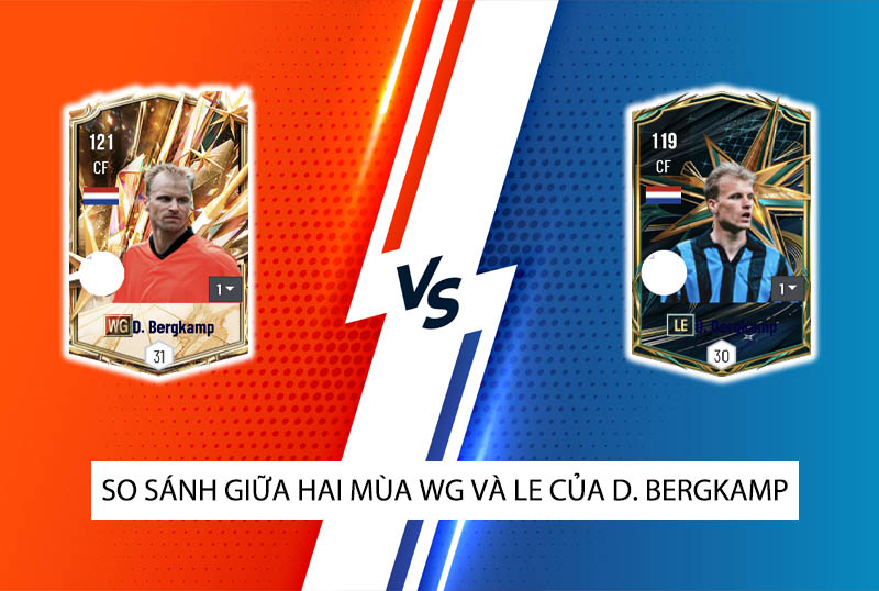 So sánh hai mùa giải WG và LE của D. Bergkamp trong FC Online