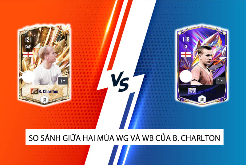 So sánh hai mùa giải WG và WB của B. Charlton trong FC Online